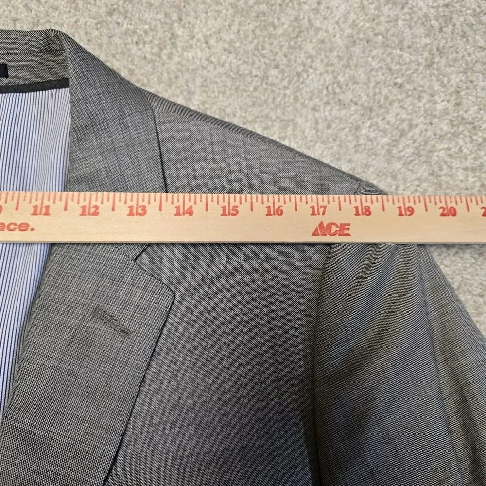 J‎ Crew Ludlow Tollegno 1900 Wool Gray Two Button Blazer Mens 42L Career Preppy
